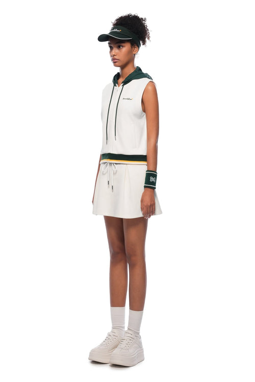 Green and White Knitted Skirt - ANN ANDELMAN