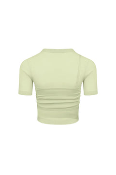 Green Knitted Lightweight T-shirt - ANN ANDELMAN