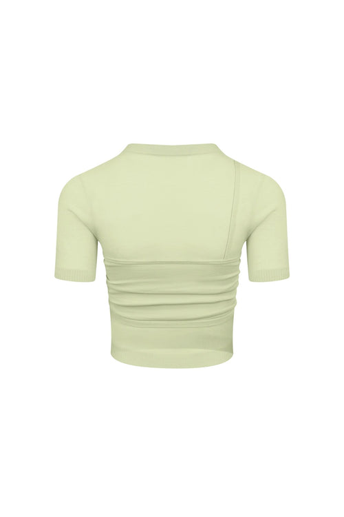 Green Knitted Lightweight T-shirt - ANN ANDELMAN