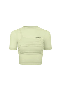 Green Knitted Lightweight T-shirt - ANN ANDELMAN