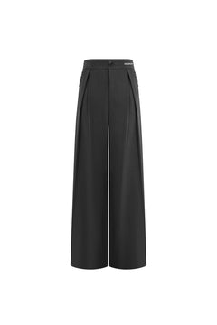 Grey Bow - tie Trousers - ANN ANDELMAN