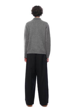 Grey Collared Cardigan - ANN ANDELMAN