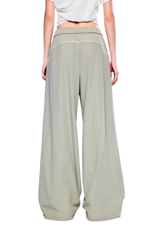 Grey Colorblock Pants - ANN ANDELMAN