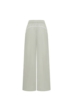 Grey Colorblock Pants - ANN ANDELMAN