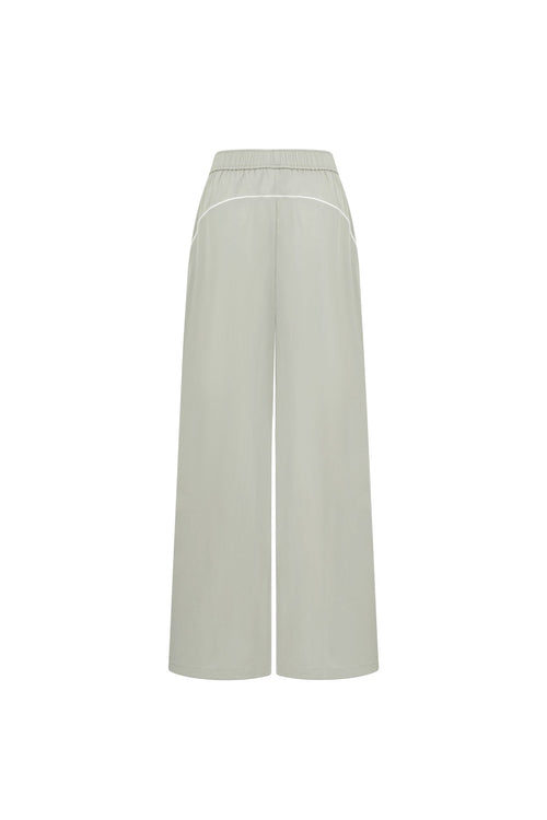 Grey Colorblock Pants - ANN ANDELMAN
