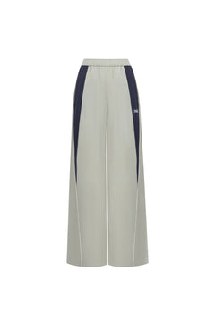 Grey Colorblock Pants - ANN ANDELMAN