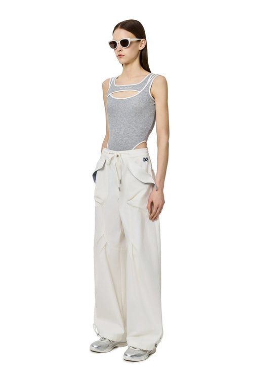 Grey Deconstructed Bodysuit - ANN ANDELMAN