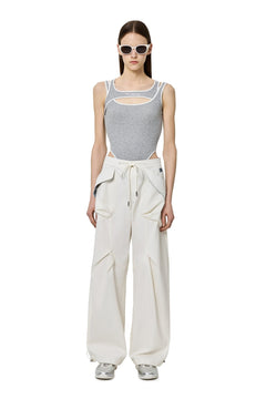 Grey Deconstructed Bodysuit - ANN ANDELMAN