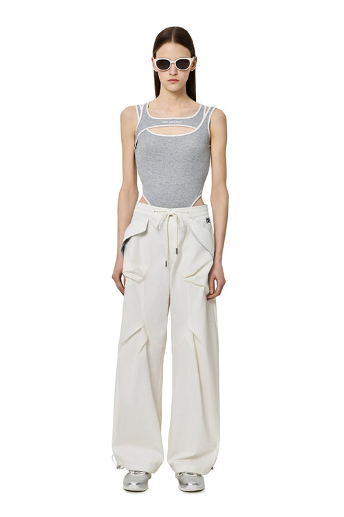 Grey Deconstructed Bodysuit - ANN ANDELMAN