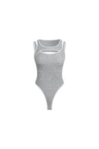 Grey Deconstructed Bodysuit - ANN ANDELMAN