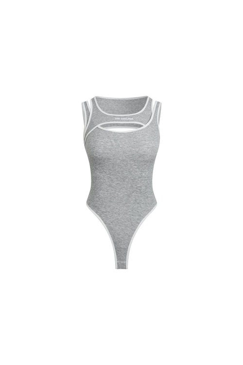 Grey Deconstructed Bodysuit - ANN ANDELMAN