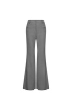 Grey Deconstructed High - Rise Flared Trousers - ANN ANDELMAN
