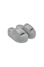 Grey Fluffy Slippers - ANN ANDELMAN
