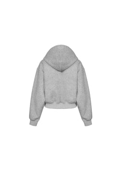 Grey Logo - tape Thickened Sport Hoodie - ANN ANDELMAN