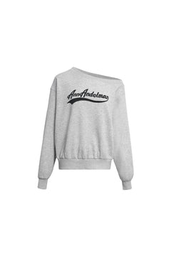 Grey Off - Shoulder Sweatshirt - ANN ANDELMAN