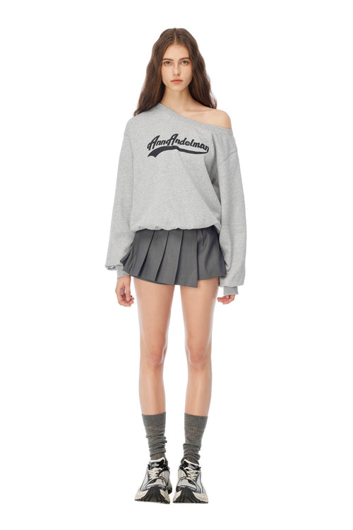 Grey Off - Shoulder Sweatshirt - ANN ANDELMAN