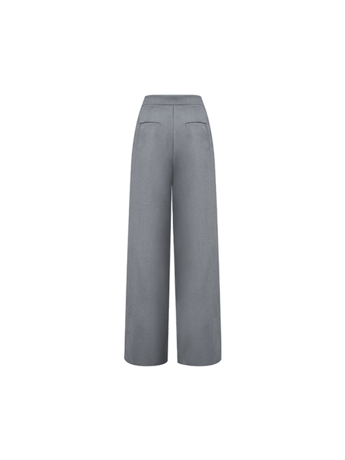 Grey One - side Waistband Folded Deconstructed Trousers - ANN ANDELMAN