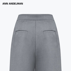 Grey One - side Waistband Folded Deconstructed Trousers - ANN ANDELMAN