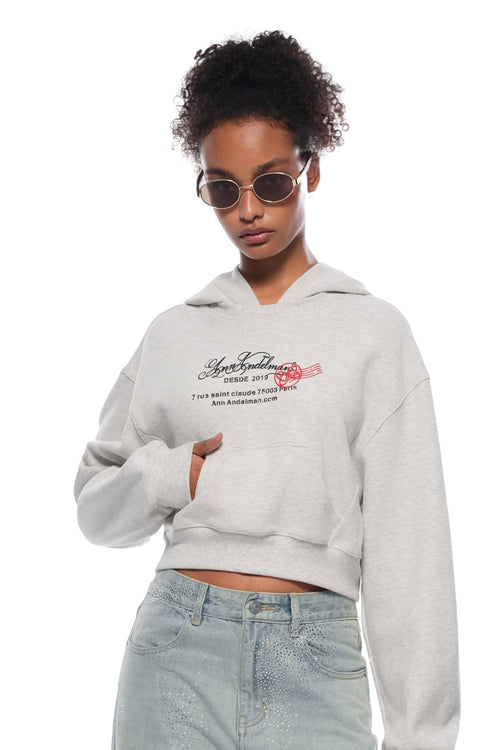 Grey Paris Series Envelope Print Sweatshirt - ANN ANDELMAN