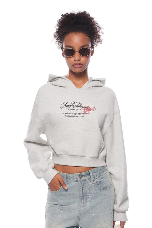 Grey Paris Series Envelope Print Sweatshirt - ANN ANDELMAN