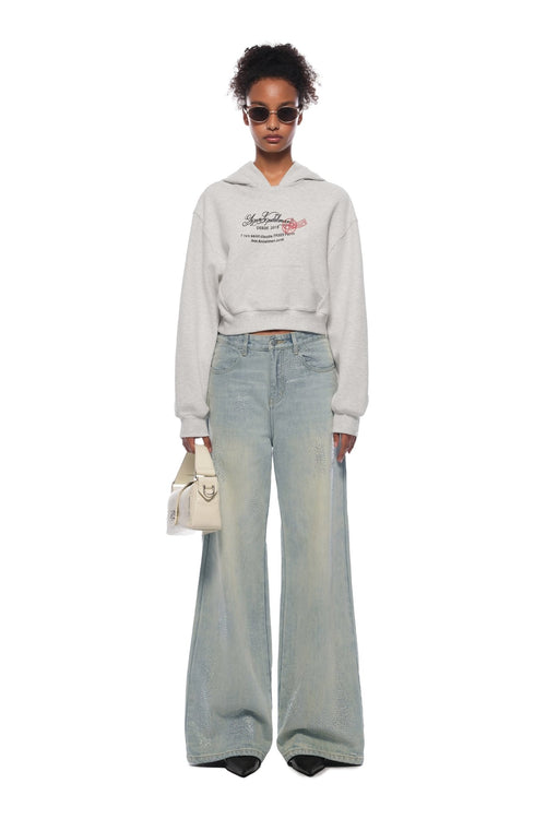 Grey Paris Series Envelope Print Sweatshirt - ANN ANDELMAN