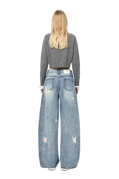 Grey Patchwork Ruffled Knitted Cardigan - ANN ANDELMAN