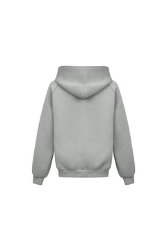 Grey Puppy Print Hoodie - ANN ANDELMAN