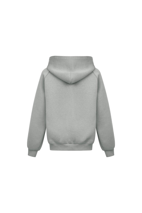 Grey Puppy Print Hoodie - ANN ANDELMAN
