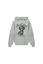 Grey Puppy Print Hoodie - ANN ANDELMAN