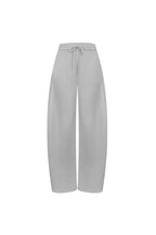 Grey Rhinestone Curved Sweatpants - ANN ANDELMAN