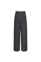 Grey Ribbed Waistband Check Trousers - ANN ANDELMAN