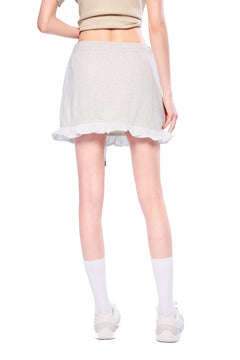 Grey Ruffled Skirt - ANN ANDELMAN