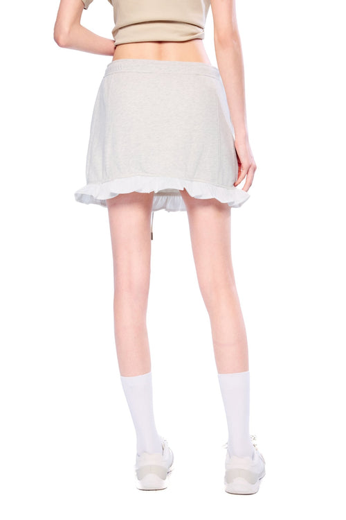 Grey Ruffled Skirt - ANN ANDELMAN