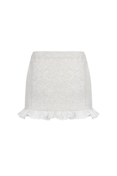 Grey Ruffled Skirt - ANN ANDELMAN