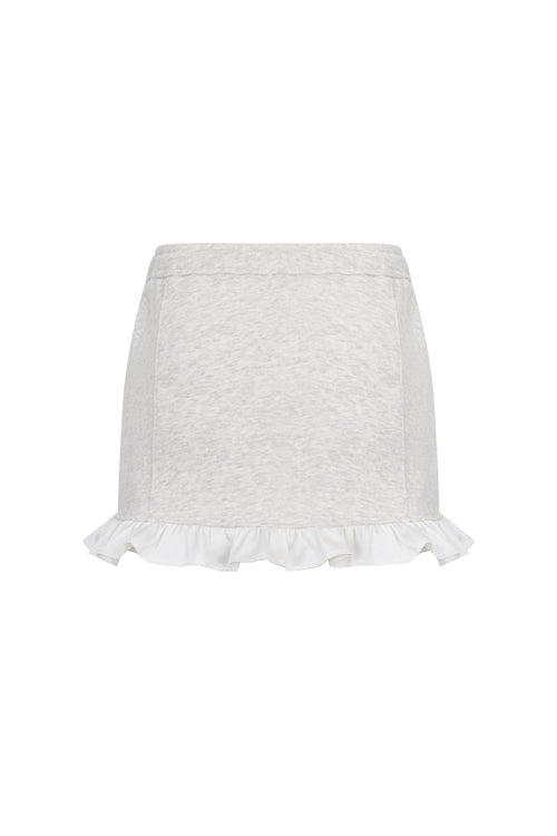 Grey Ruffled Skirt - ANN ANDELMAN