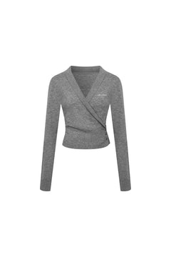 Grey Slim - Fit Knitted Cardigan - ANN ANDELMAN