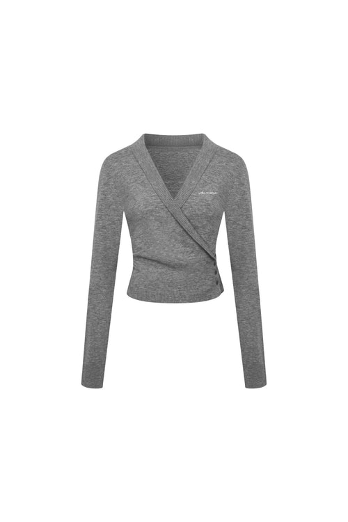 Grey Slim - Fit Knitted Cardigan - ANN ANDELMAN