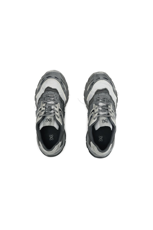 Grey Split Distressed Sneakers - ANN ANDELMAN