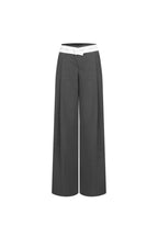 Grey Turn - Up Waist Trousers - ANN ANDELMAN