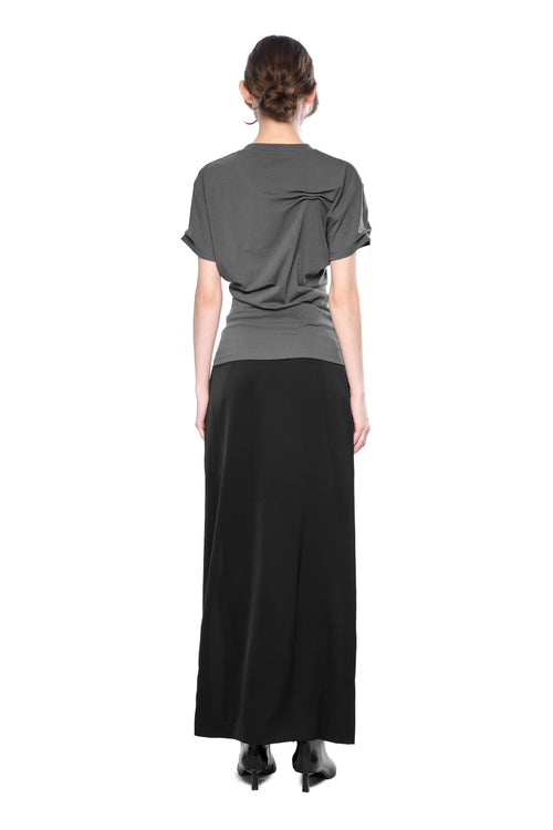 Grey Twist Fold T-shirt - ANN ANDELMAN