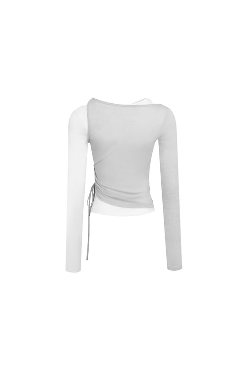 Grey Two - Piece Rhinestone T-shirt - ANN ANDELMAN