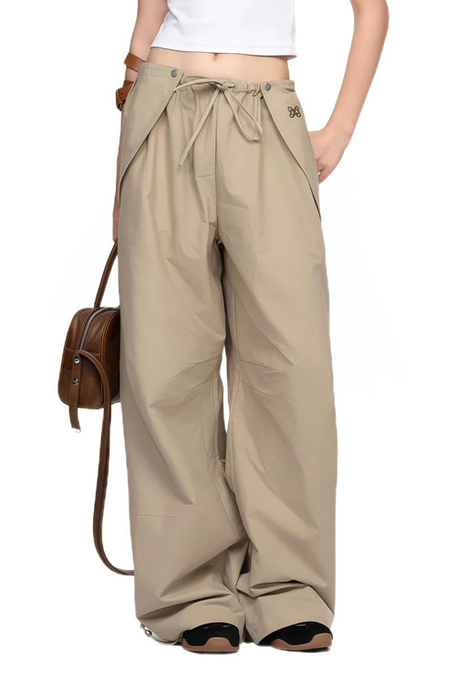 Khaki Casual Balloon Pants - ANN ANDELMAN