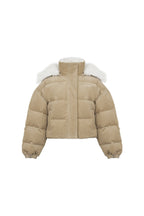 Khaki Corduroy - Lined Down Jacket - ANN ANDELMAN