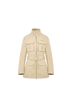 Khaki Drawstring Work Jacket - ANN ANDELMAN