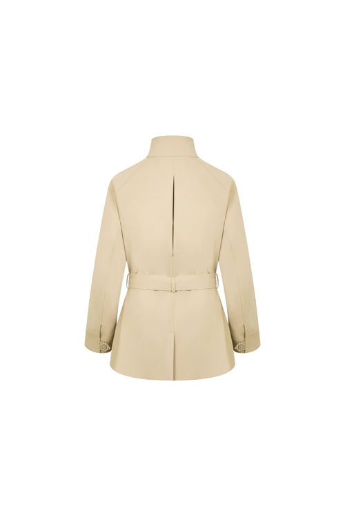 Khaki Drawstring Work Jacket - ANN ANDELMAN