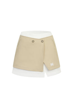 Khaki Flared Mid - waist Skirt - ANN ANDELMAN