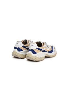 Khaki Split Distressed Sneakers - ANN ANDELMAN