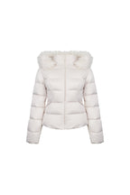 Light Apricot Down Jacket With Detachable Fur Collar - ANN ANDELMAN