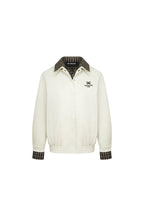 Light Apricot Plaid Patchwork Faux Two - piece Loose Coat - ANN ANDELMAN