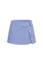 Light Blue Deconstructed Double - Layer Shorts - ANN ANDELMAN